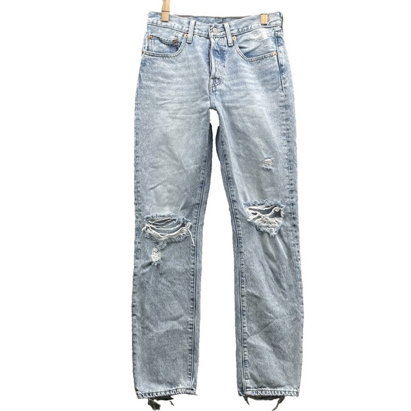 Levi's Premium 501 Jeans Women's 29 Distressed Vintage Academia 90's Streetwear - Picture 1 of 16